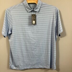 Walter Hagen Mens Perfect 11 Golf Polo Shirt Blue Striped XXL New P11 Grey Sky